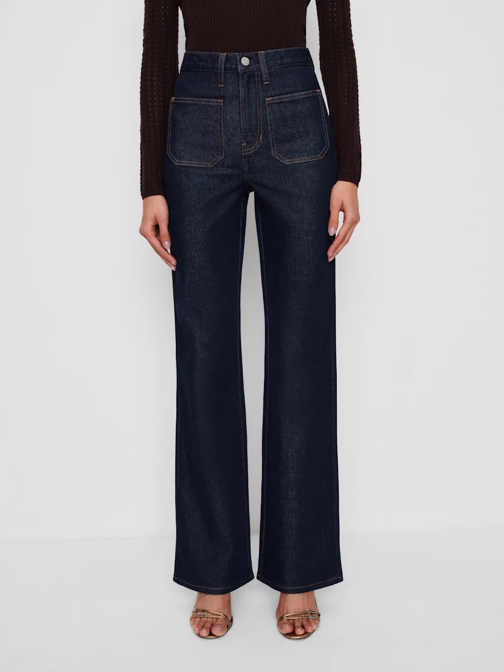 Reformation Alyssa Stretch High Rise Wide Leg Jeans